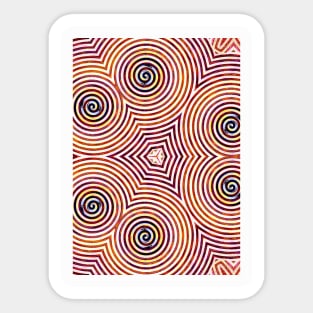 Archaic spiral psychedelic abstraction Sticker